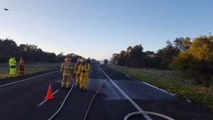Calder Freeway shut after chemical spill