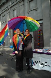 Raising the rainbow flag