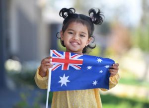 Mia sings in joyful strains