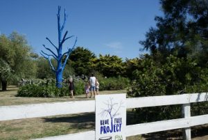 Blue trees to start conversations