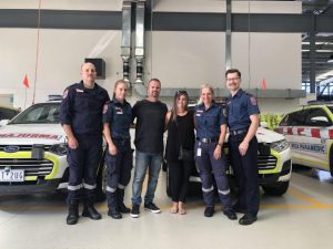 Police officer thanks paramedics who saved his life