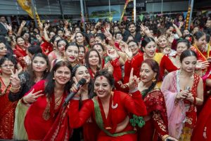 Thousands gather to celebrate Teej