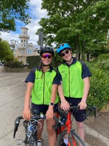 Students set off cycling