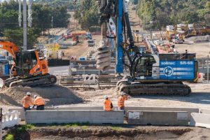 Diggers bridge foundation laid