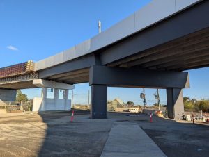 Bridge painting underway