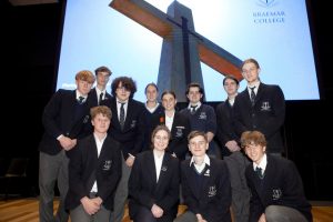 Braemar College students help design new signage at Memorial Cross