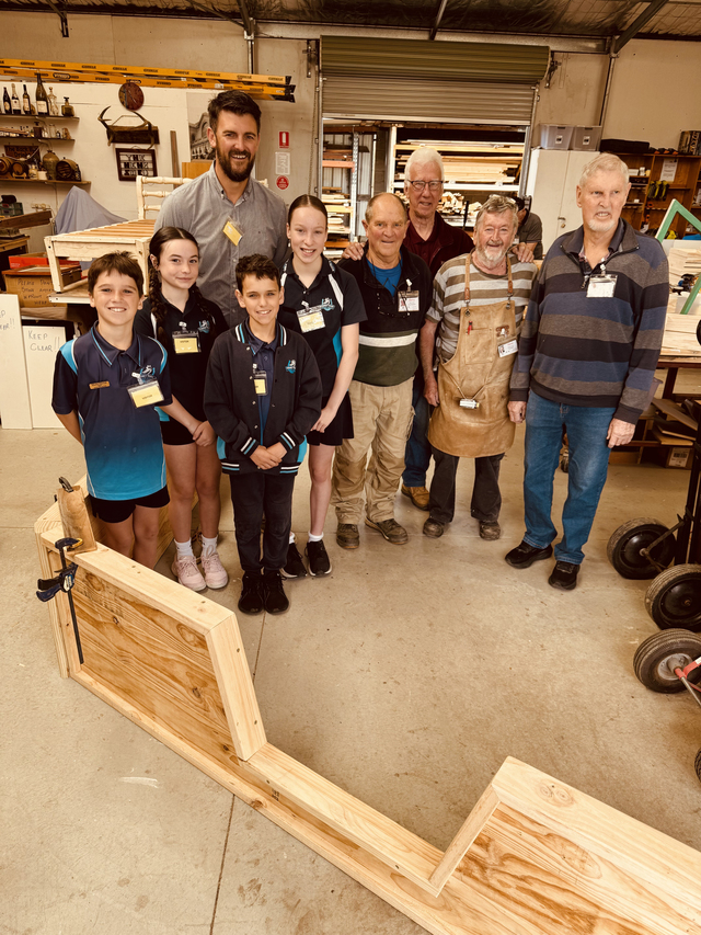 School and men’s shed unite for project