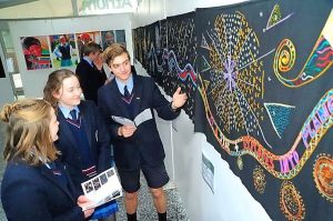 Exhibition of works by women of the Kopanang community in South Africa