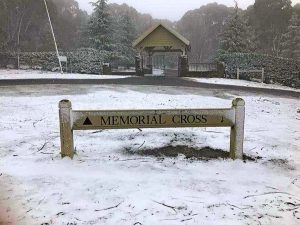 Snow show in Macedon Ranges