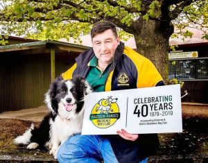 Toasting 40 years, four legs and fur