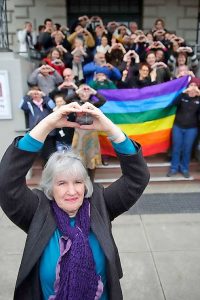 Health workers rally for marriage equality
